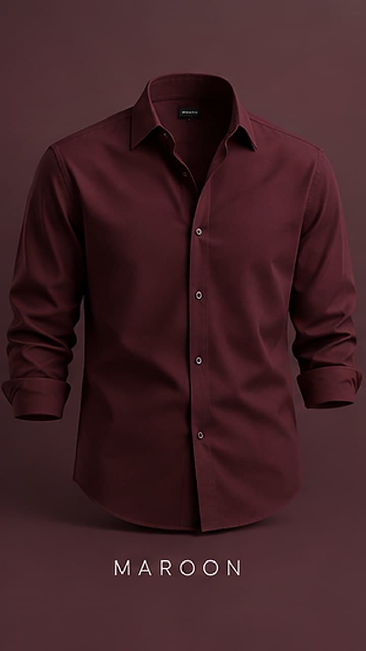 Checked Flannel Shirt in Maroon
