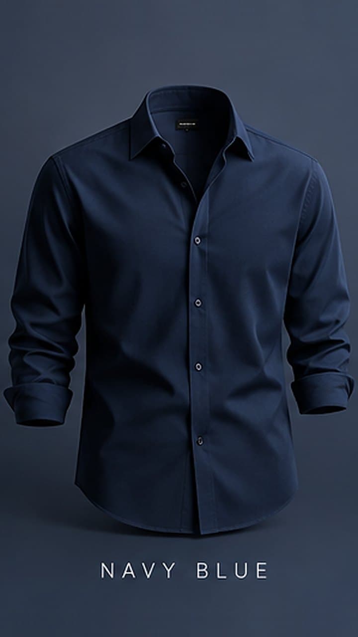 Striped Casual Shirt in Navy Blue